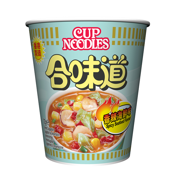 CASE of Nissin Spicy Seafood Cup Noodles<br>24 x 73g