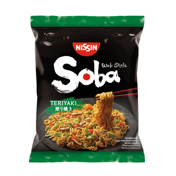 CASE of Nissin Soba Teriyaki Bag Noodles<br>9 x 110g
